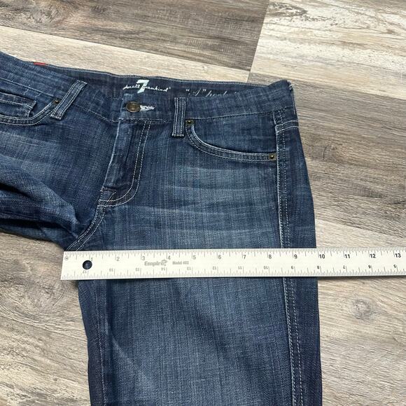 Vintage Y2K 7 For All Mankind Blue Women 27 Rhinestone A Pocket Flared Jeans - Picture 12 of 14